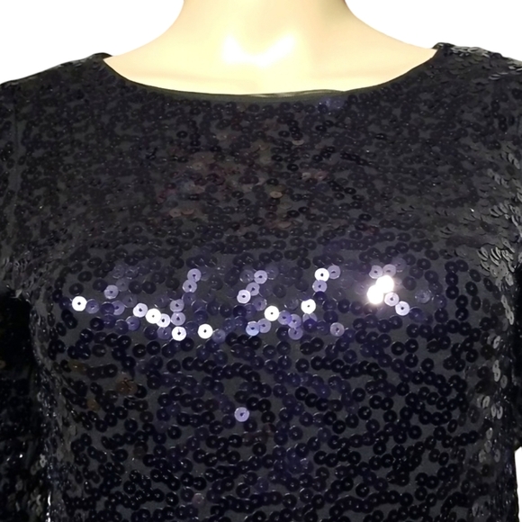 Le Chateau Sequined Keyhole Cut-out Bodycon Dress / Sz XXS / Eggplant Colour - Picture 7 of 17